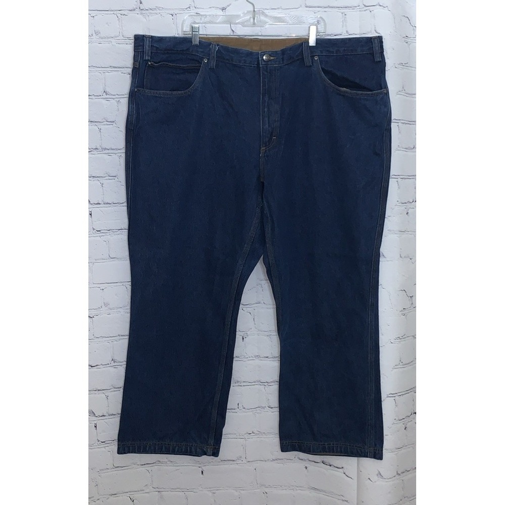 Duluth Trading Jeans Men's 50x28 (Tag 50x30) Straight Workwear Blue Denim